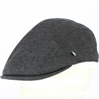 Cotton Anthracite Flat Cap