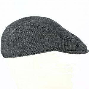 Cotton Anthracite Flat Cap