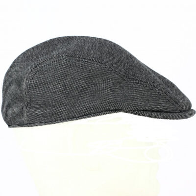 Cotton Anthracite Flat Cap