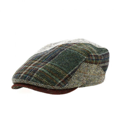 Daytona Patchwork Olive Flat Cap