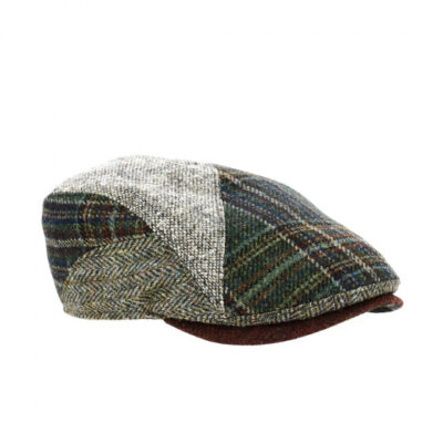 Daytona Patchwork Olive Flat Cap