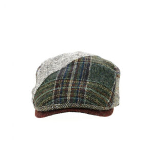 Daytona Patchwork Olive Flat Cap