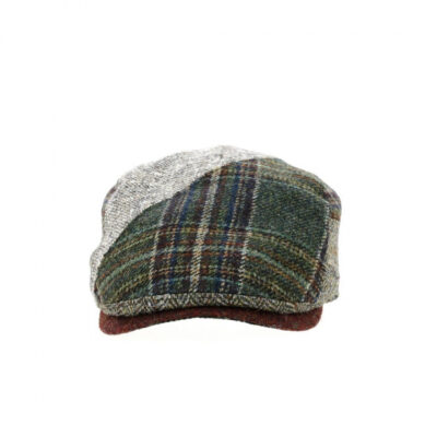 Daytona Patchwork Olive Flat Cap