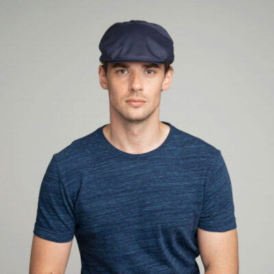 Graham Waterproof Flat Cap Navy
