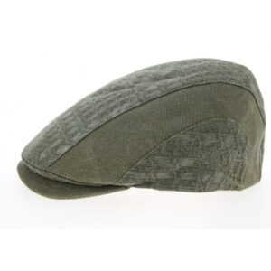 Green Cotton Curved Flat Cap