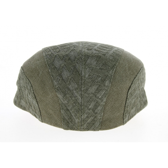 Green Cotton Curved Flat Cap