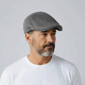 Grey Summer Flat Cap