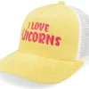 I Love Unicorns Terry Yellow A-frame Trucker