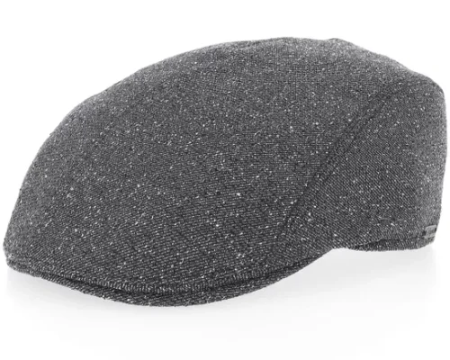Ivy Modern Black Flat Cap