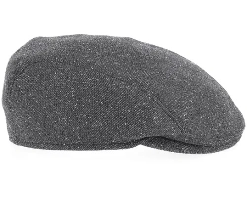Ivy Modern Black Flat Cap