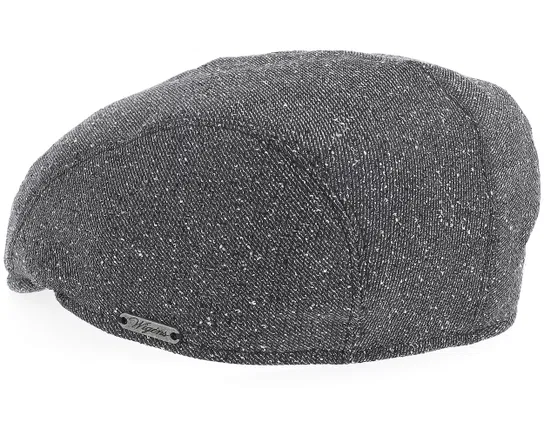 Ivy Modern Black Flat Cap