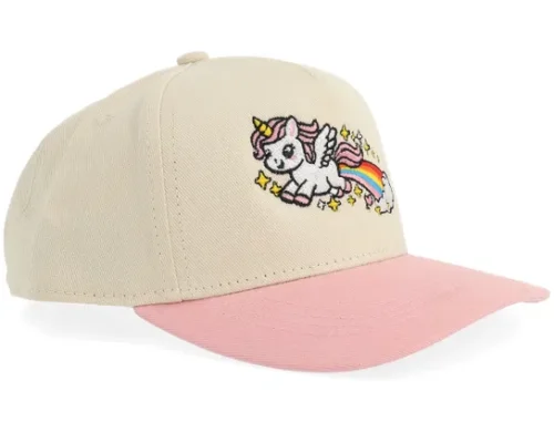 Kids Rainbow Flying Unicorn Stone/Light Pink Brim A-Frame Adjustable