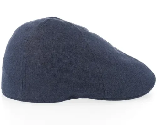 Linen By Balmoral Navy Flat Cap