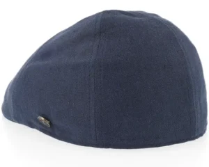 Linen By Balmoral Navy Flat Cap