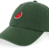 Melon Stone Washed Dark Green Dad Cap