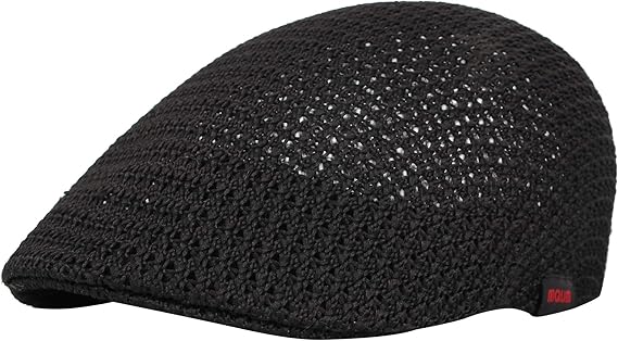 Men Breathable Mesh Summer Flat Cap