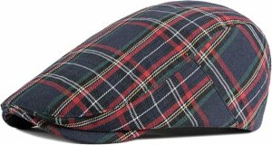 Men Plaid Flat Cap