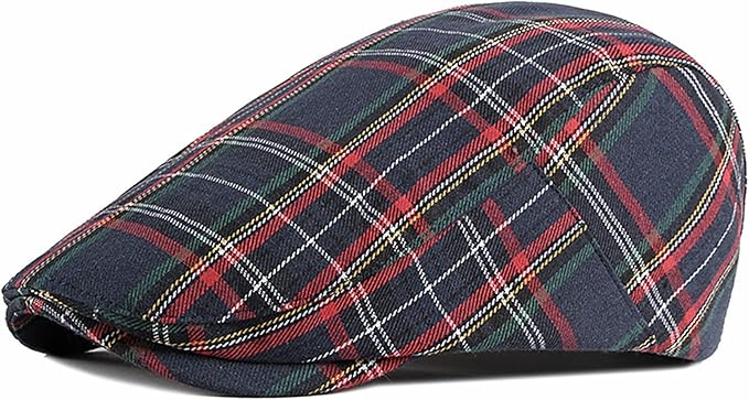 Men Plaid Flat Cap