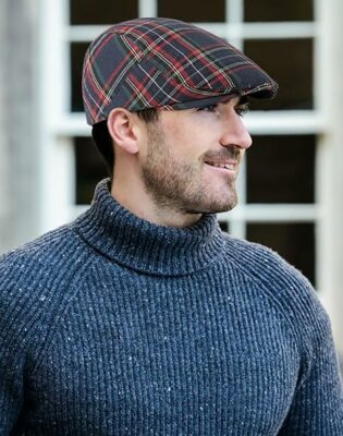 Men Plaid Flat Cap