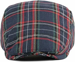 Men Plaid Flat Cap