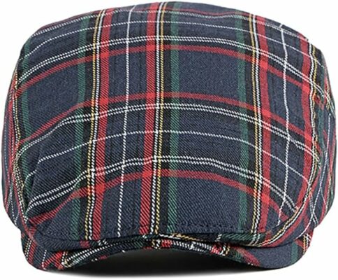 Men Plaid Flat Cap