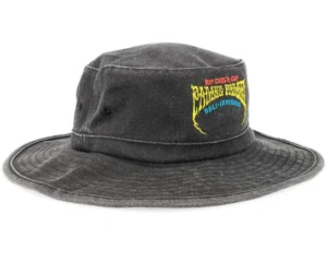 Mid Brim Black Bucket Hat