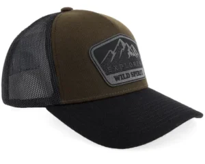 Mountain Explorer Black Patch Wide Blank BrownBlack A-frame Trucker