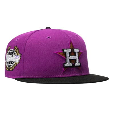 NEW ERA 59FIFTY HOUSTON ASTROS 2005 WORLD SERIES PATCH WOODGRAIN HAT