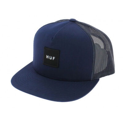 Navy Blue Box Logo Trucker Cap