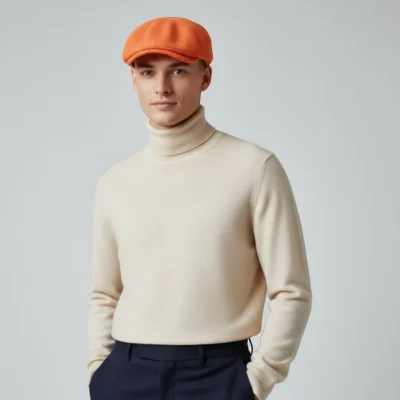 Orange Flat Cap