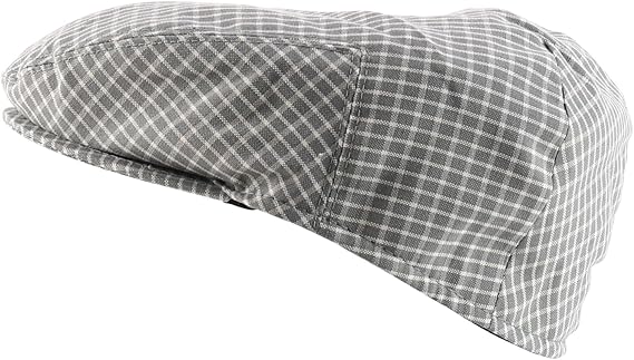 Plaid Checker Patterend Flat Cap