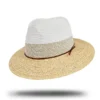 Raffia Blend Fedora Hat - Natural White