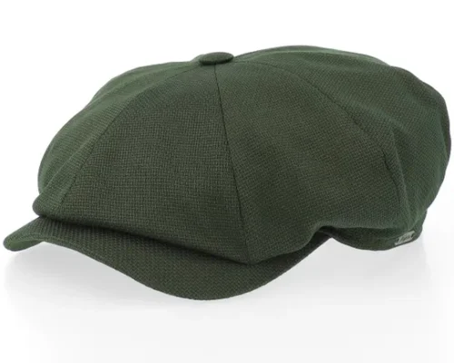 Retro Olive Flat Cap