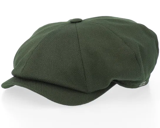 Retro Olive Flat Cap
