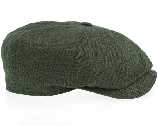 Retro Olive Flat Cap
