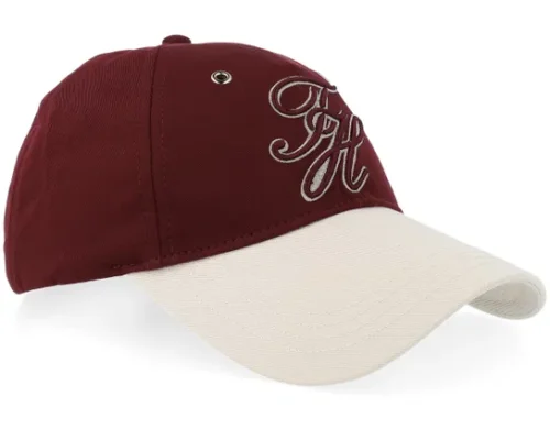 Script Colorblock Velvet Maroon Dad Cap
