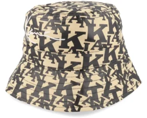 Signature Retro Logo Sand Black Bucket Hat