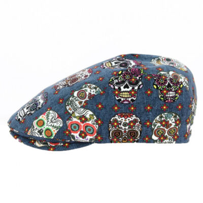 Skull Cotton Curved Flat Cap