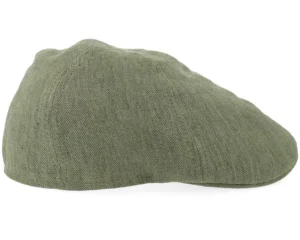 Texas Linen Olive Flat Cap