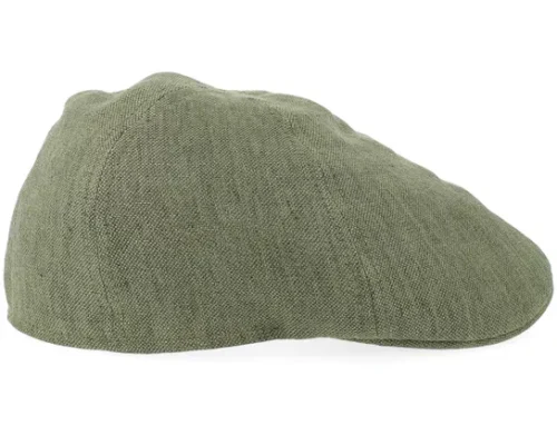 Texas Linen Olive Flat Cap
