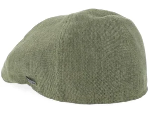 Texas Linen Olive Flat Cap