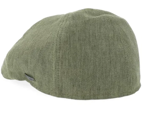 Texas Linen Olive Flat Cap