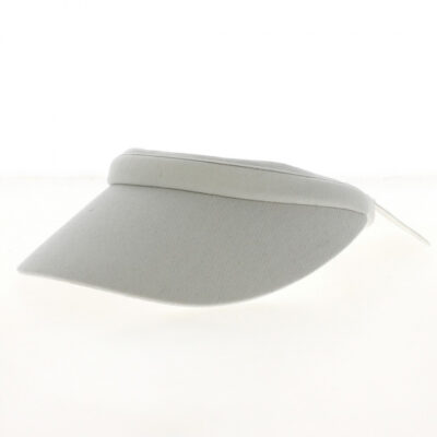 White Cotton Visor Cap