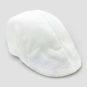 White Summer Flat Cap