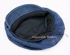 Women Cabbie Flat Denim Bakerboy Cap