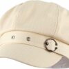 Women Cotton Blend Bakerboy Cap