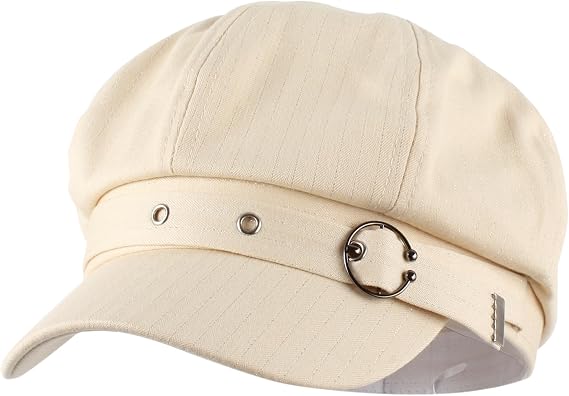 Women Cotton Blend Bakerboy Cap