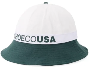 Zamla White Green Bucket Hat