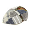 6-Panel Autumn Patchwork Linen Flat Cap