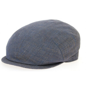 Bagnone Blue Linen & Cotton Flat Cap